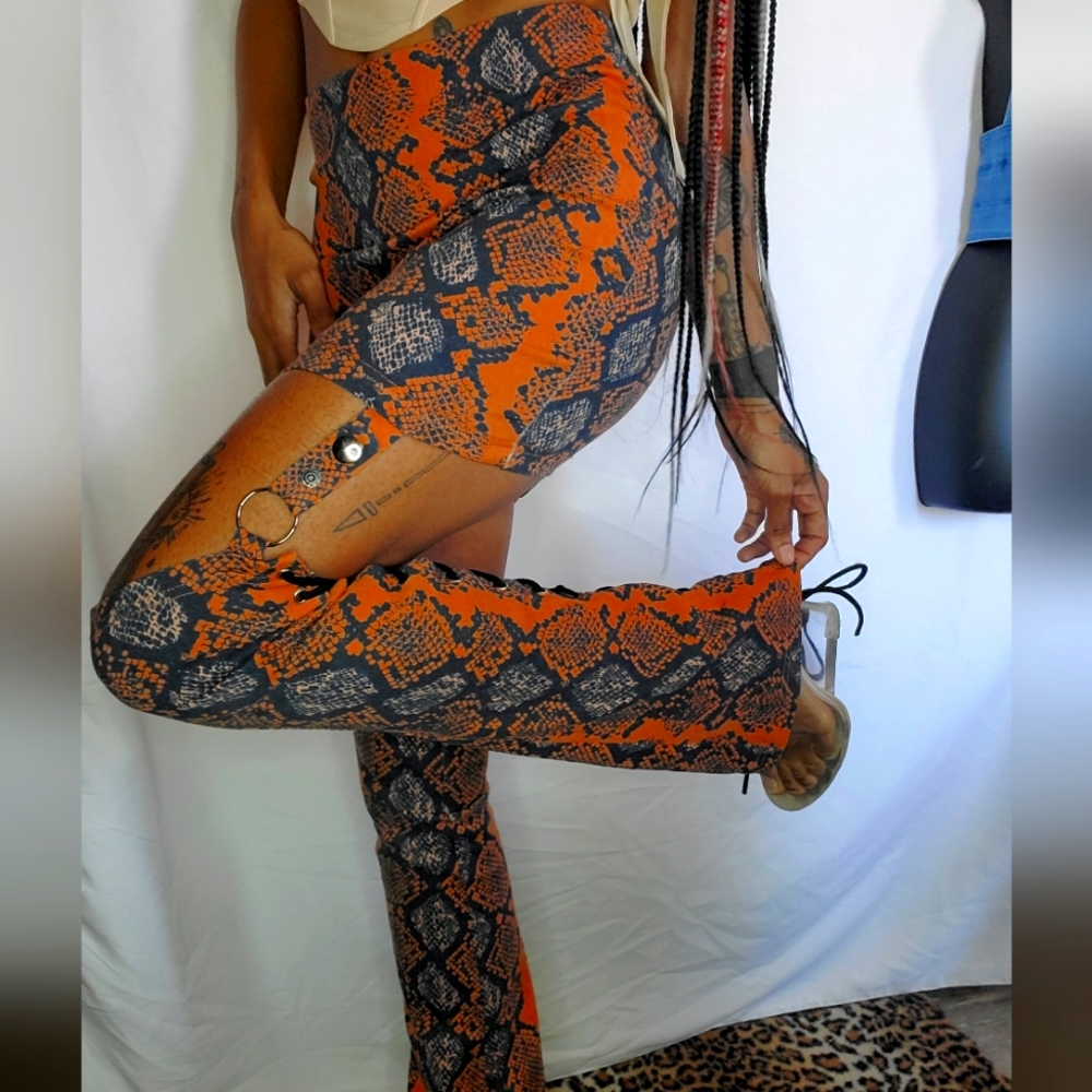 Fashion Nova Snake Skin skirt Set